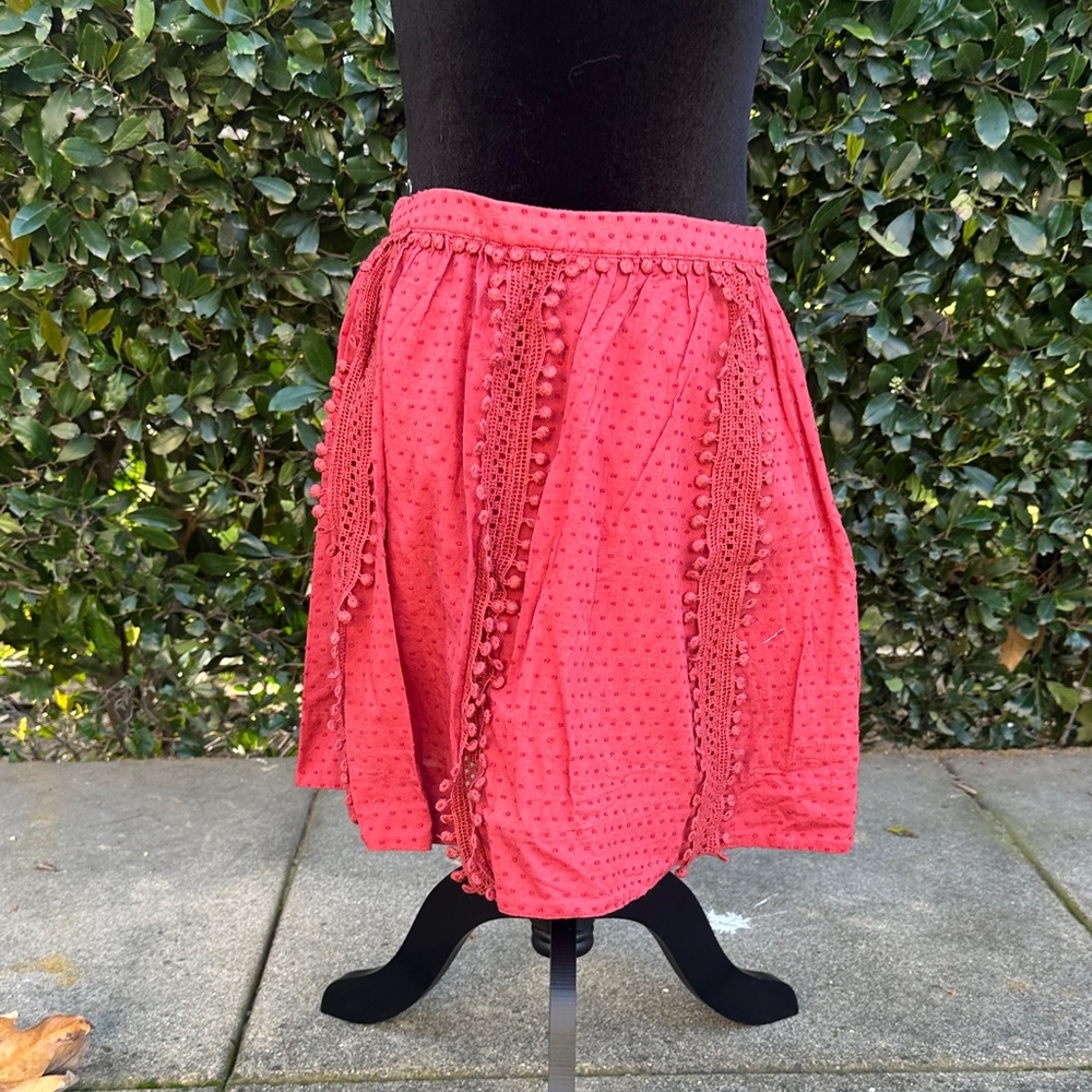 J. Crew Coral A-Line Skirt